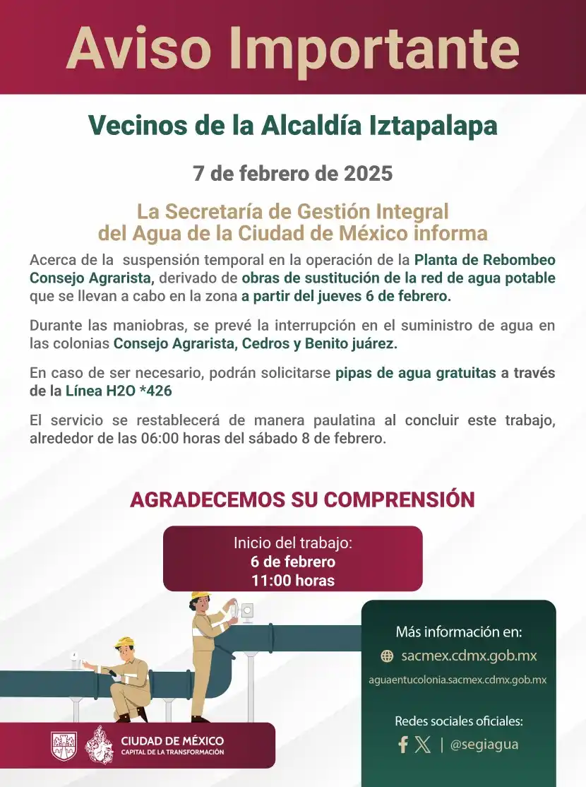 Secretaría de Gestión Integral del Agua - SEGIAGUA💧 post