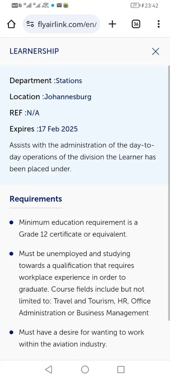 Jobs Sharing & Learnerships - Skills Development Plan post