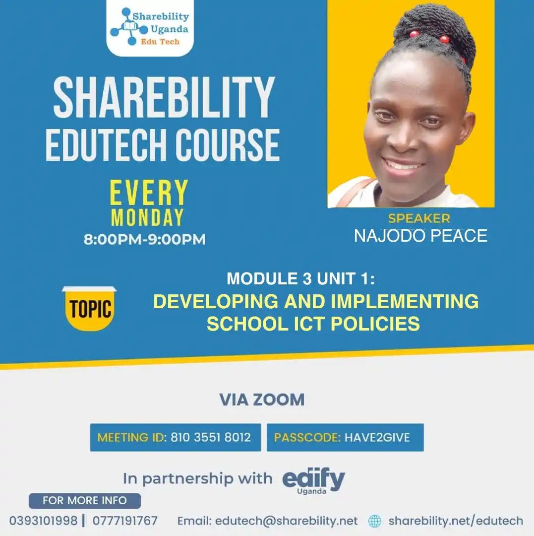 Sharebility Uganda EduTech Channel post