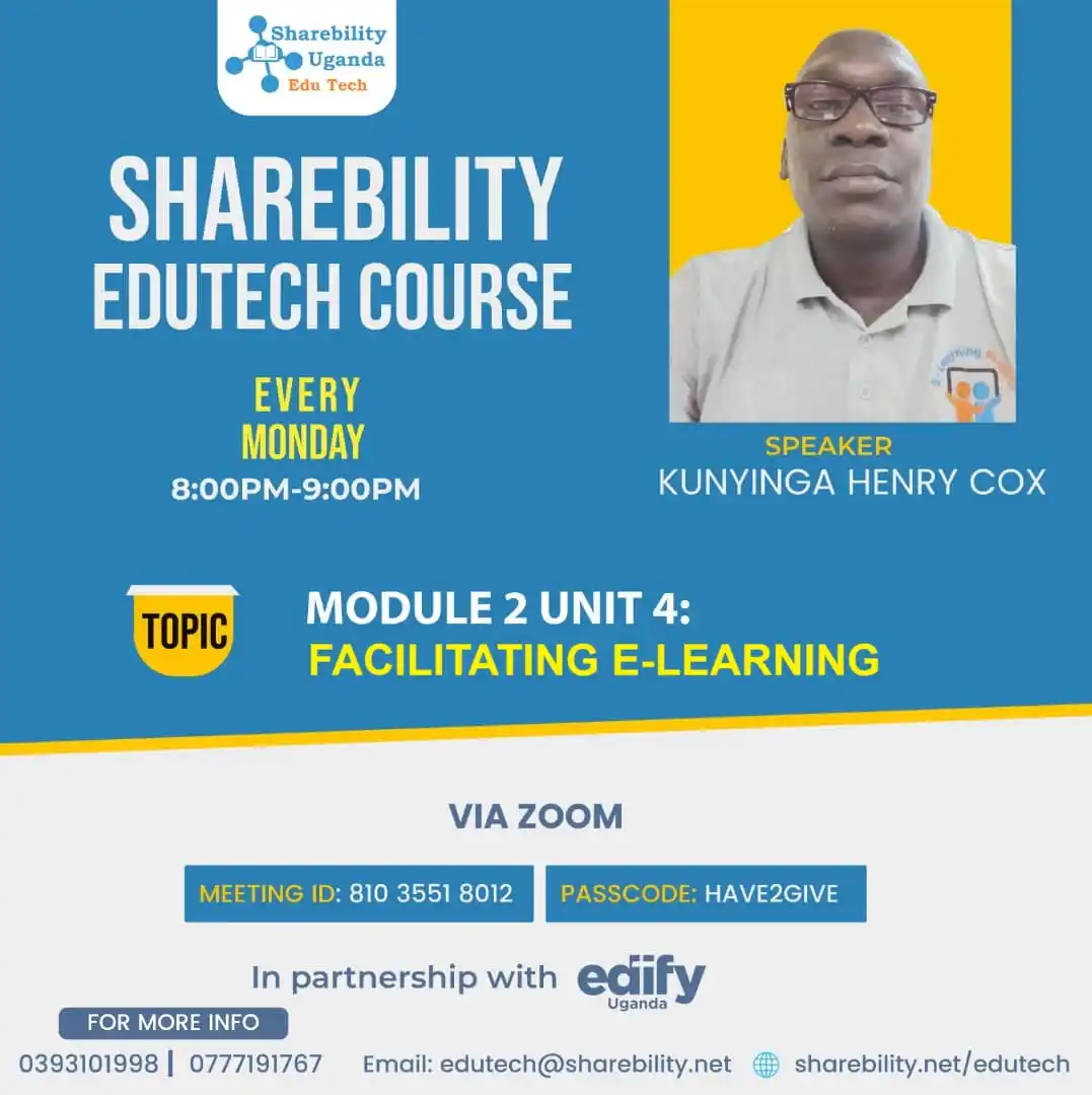 Sharebility Uganda EduTech Channel post