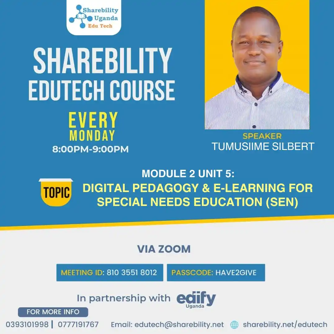 Sharebility Uganda EduTech Channel post