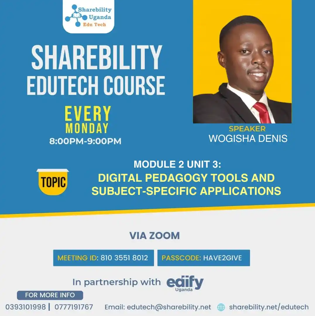 Sharebility Uganda EduTech Channel post