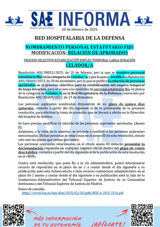 Sindicato SAE NACIONAL post