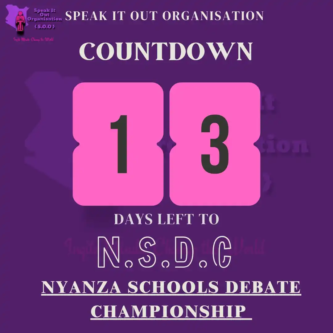 Image from Speak It Out Organisation. {S.O.O}: ▪️ *13 Days to Go!* ⏳🔥   _The stage is set, the countdown is on! Get ...