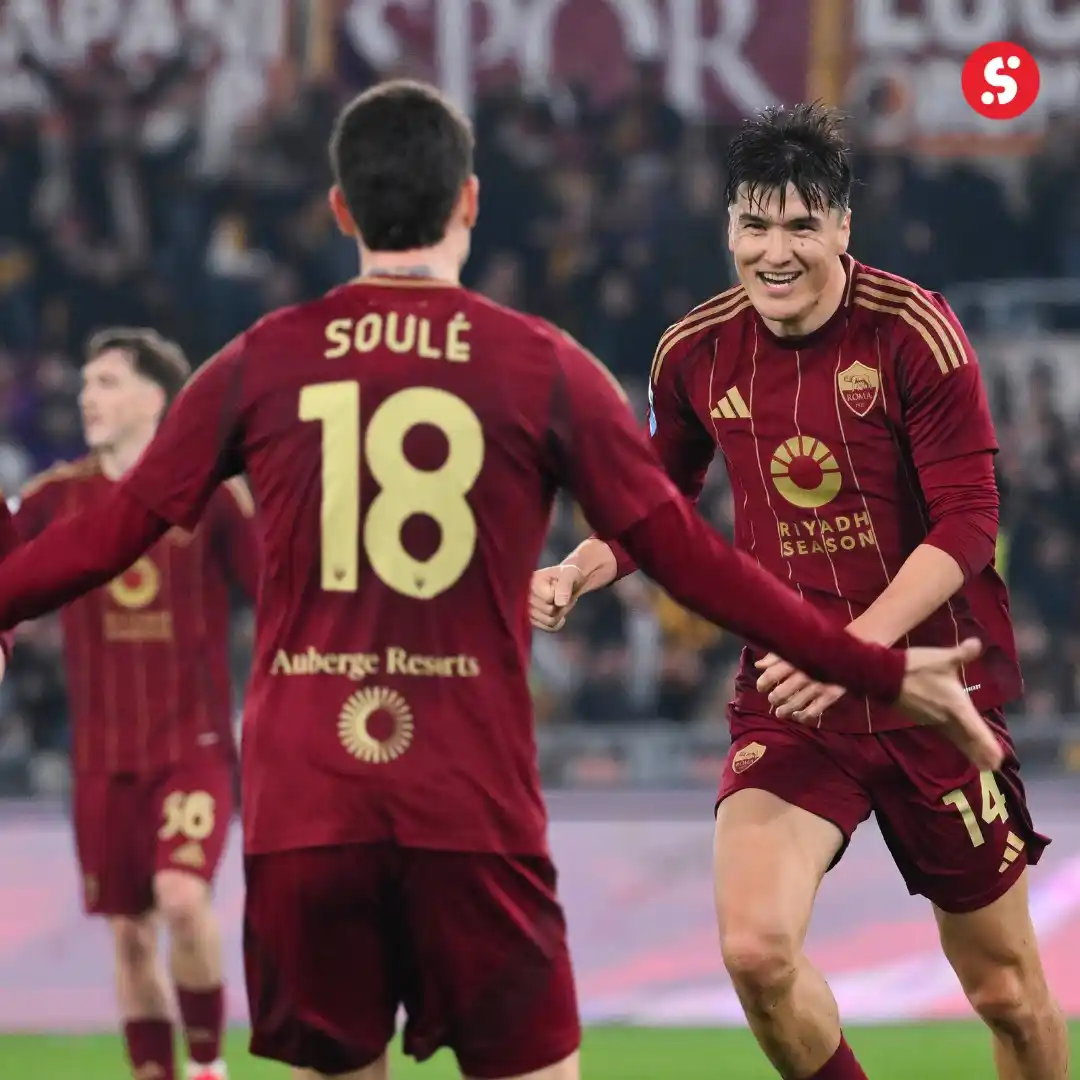Image from SportyBet : *AS Roma* thrashed Monza *4-0* last night in a *Serie A* game at home ...