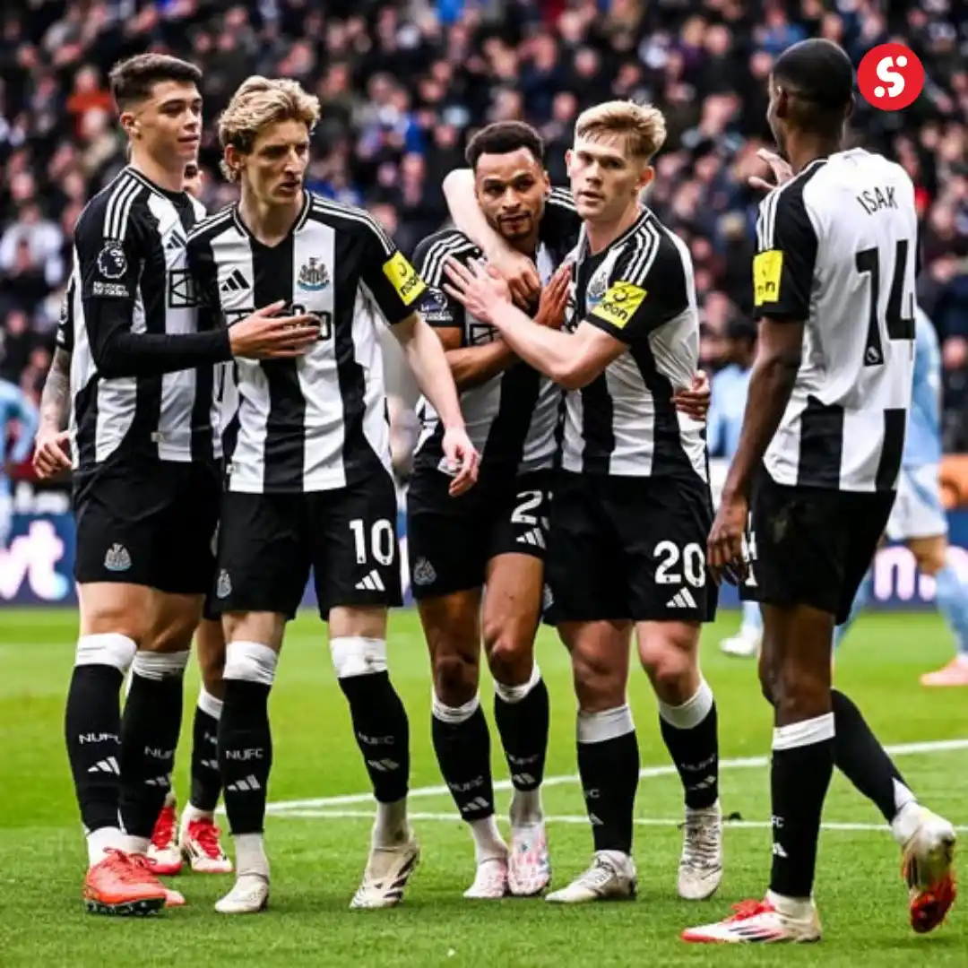 Image from SportyBet : 🔥 Newcastle on Fire! 🔥 Just before the break, Newcastle is running ...