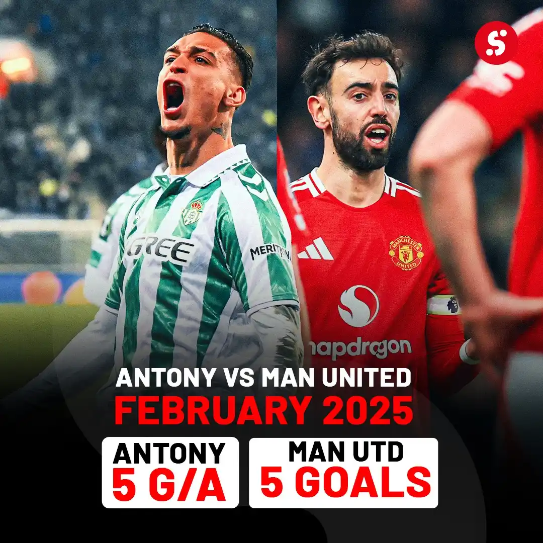 Image from SportyBet : 📊"Numbers don't lie". The *GOAT* was never the problem for Manchester...