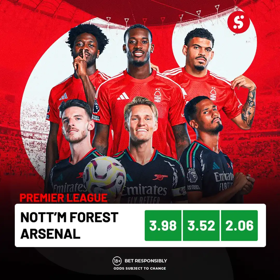 Image from SportyBet : Will *Nottingham* Forest end *Arsenal* 's title hope tonight or will T...