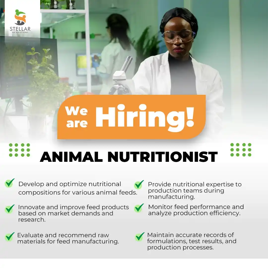 Image from Stellar HR Jobs: Our client in the Agriculture and Livestock sector is seeking to recru...
