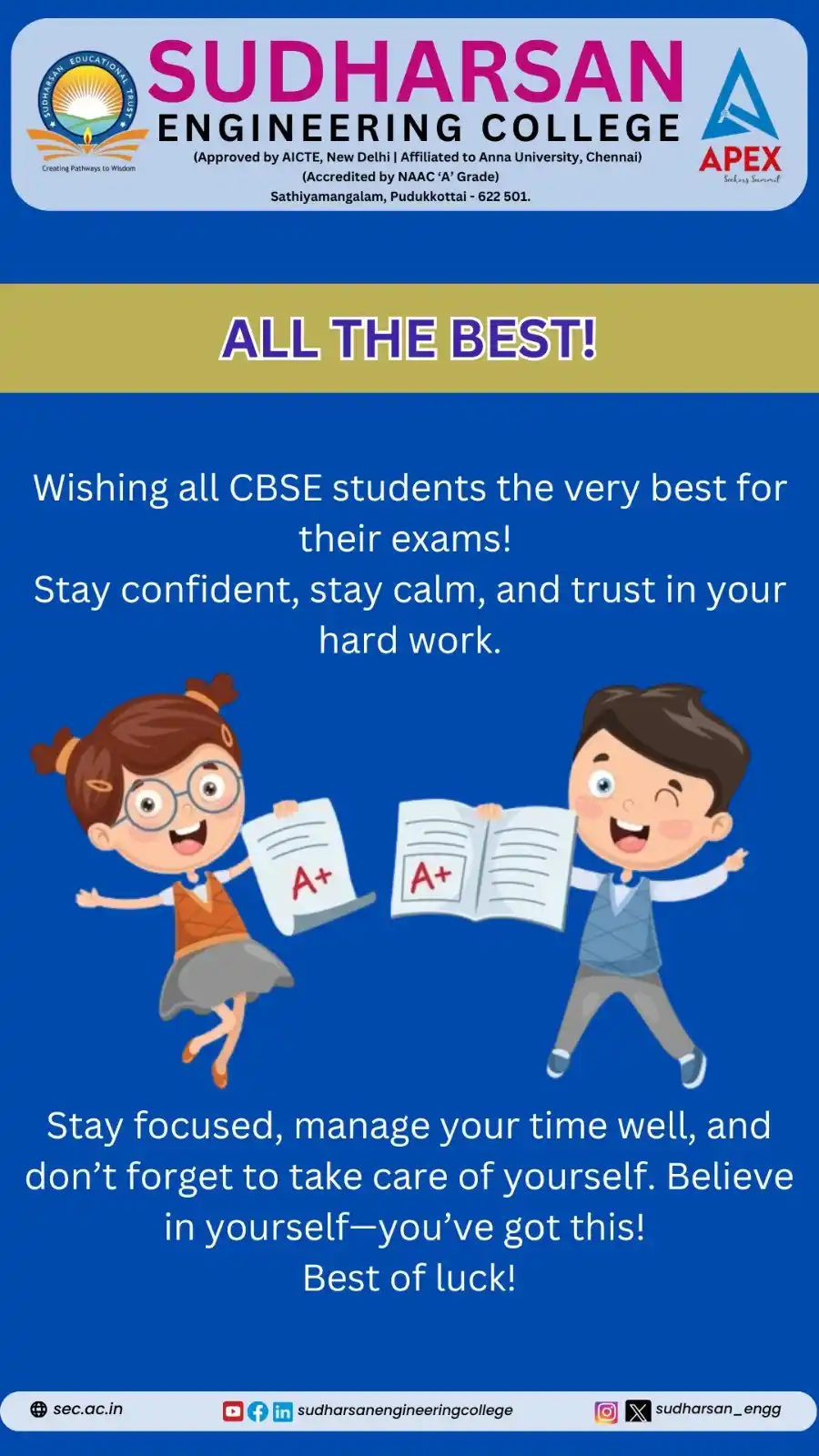 SUDHARSAN ENGINEERING COLLEGE post