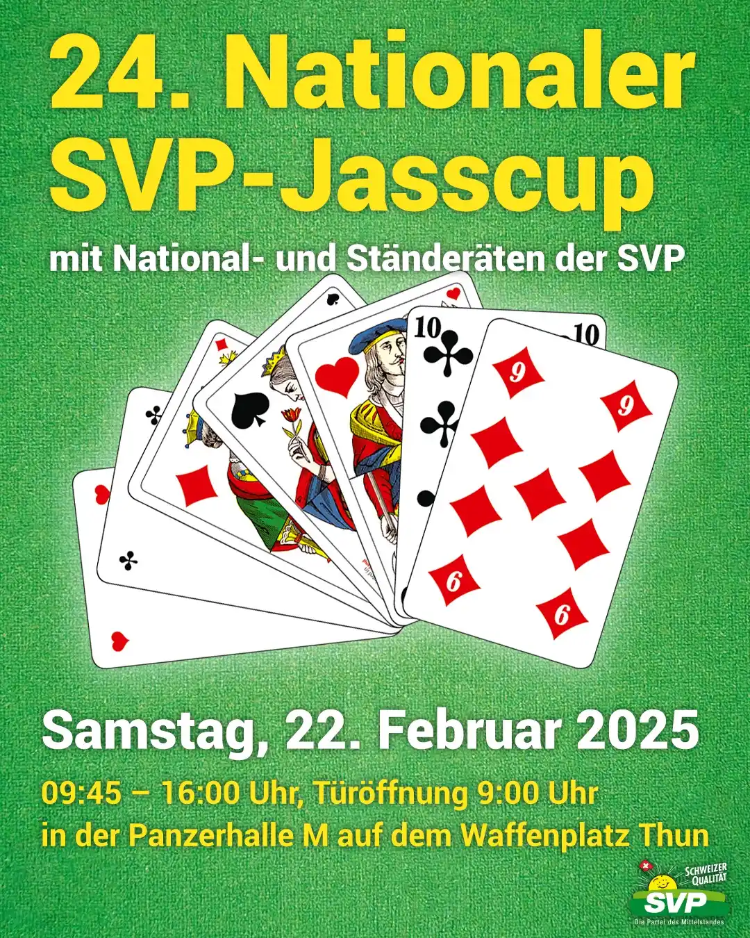 Image from SVP Schweiz: Jass der SVP Schweiz in Thun BE - es hat noch freie Plätze! Bereits z...