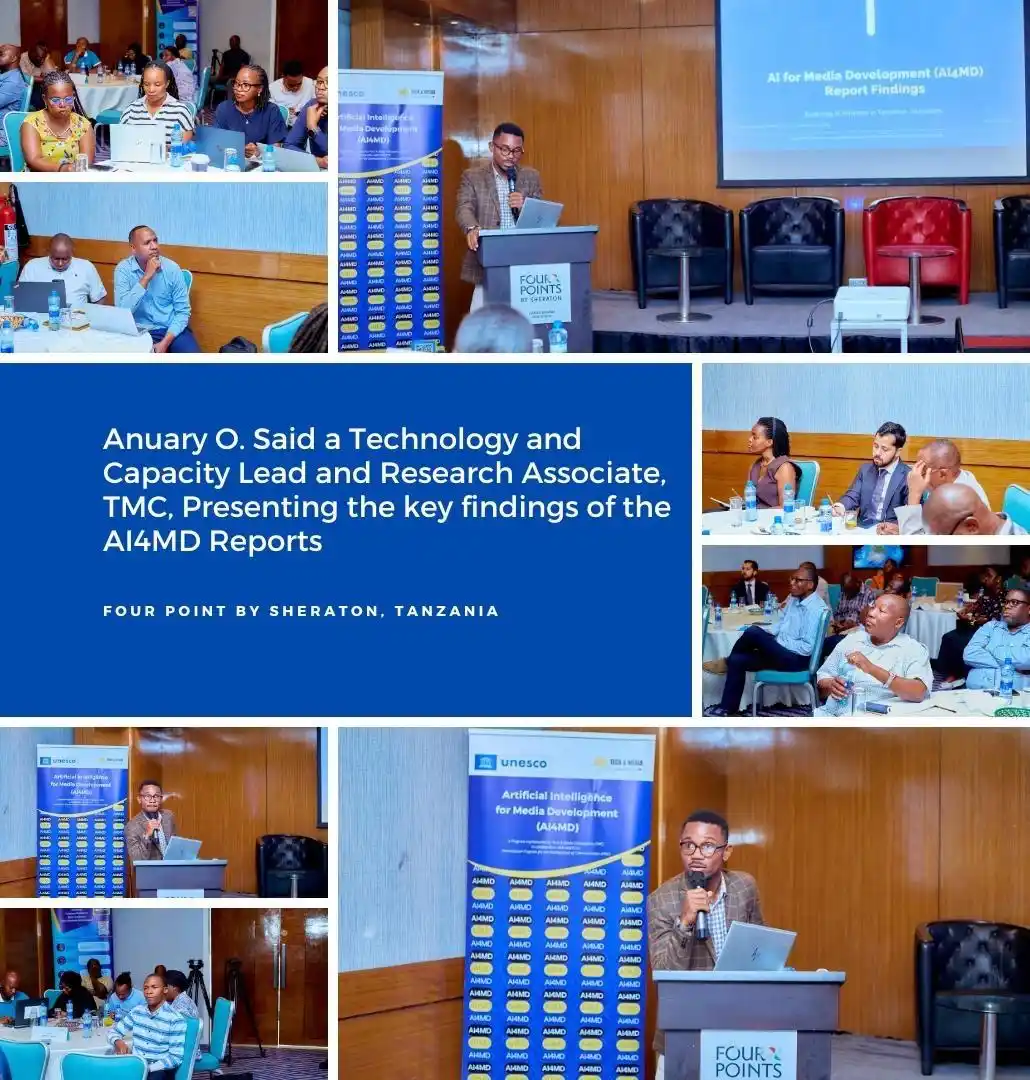 Image from Tech & Media Convergency (TMC): Anwar O. Said, Technology Lead and Research Associate at TMC, presents...