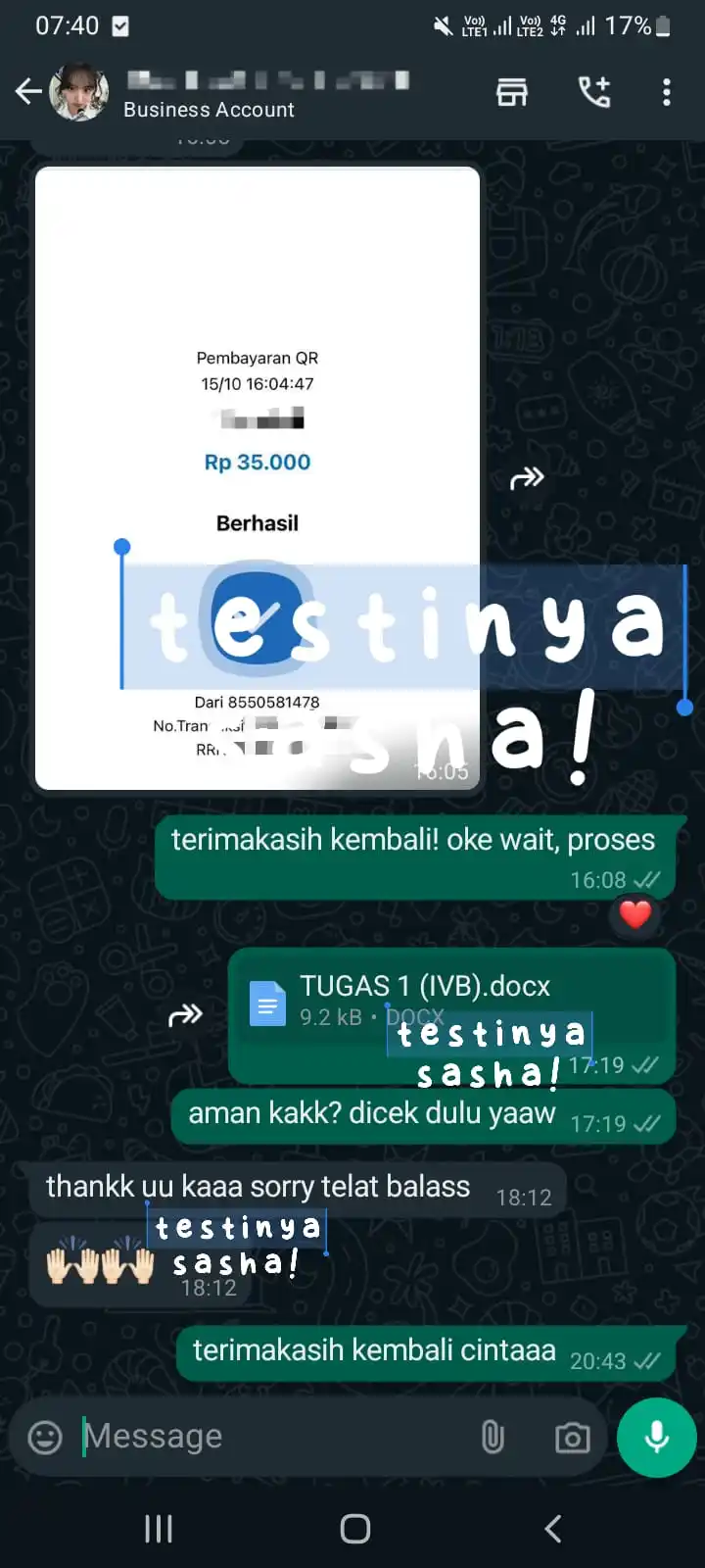 testimonalnya lilly! 🌸💭 post