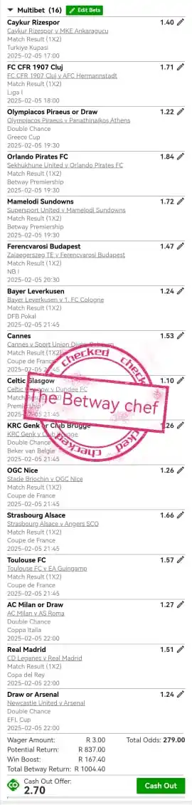 The Betway Chef post