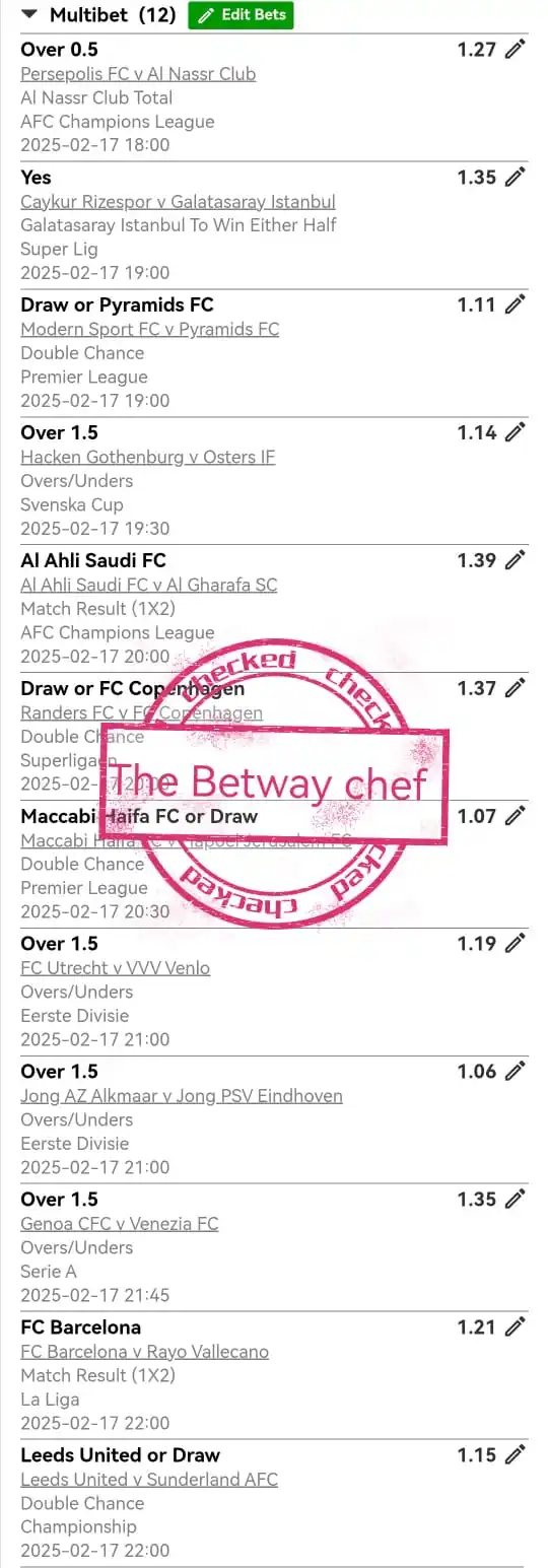 The Betway Chef post