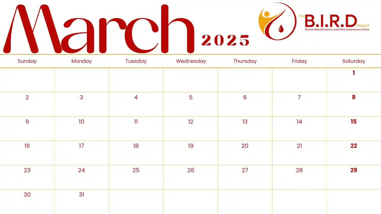 Image from The B.I.R.D. Project 🅰️🅱️🆎️🅾️🩸: *Mark your calendars! We are making all 31 days in March 2025 count!* ...