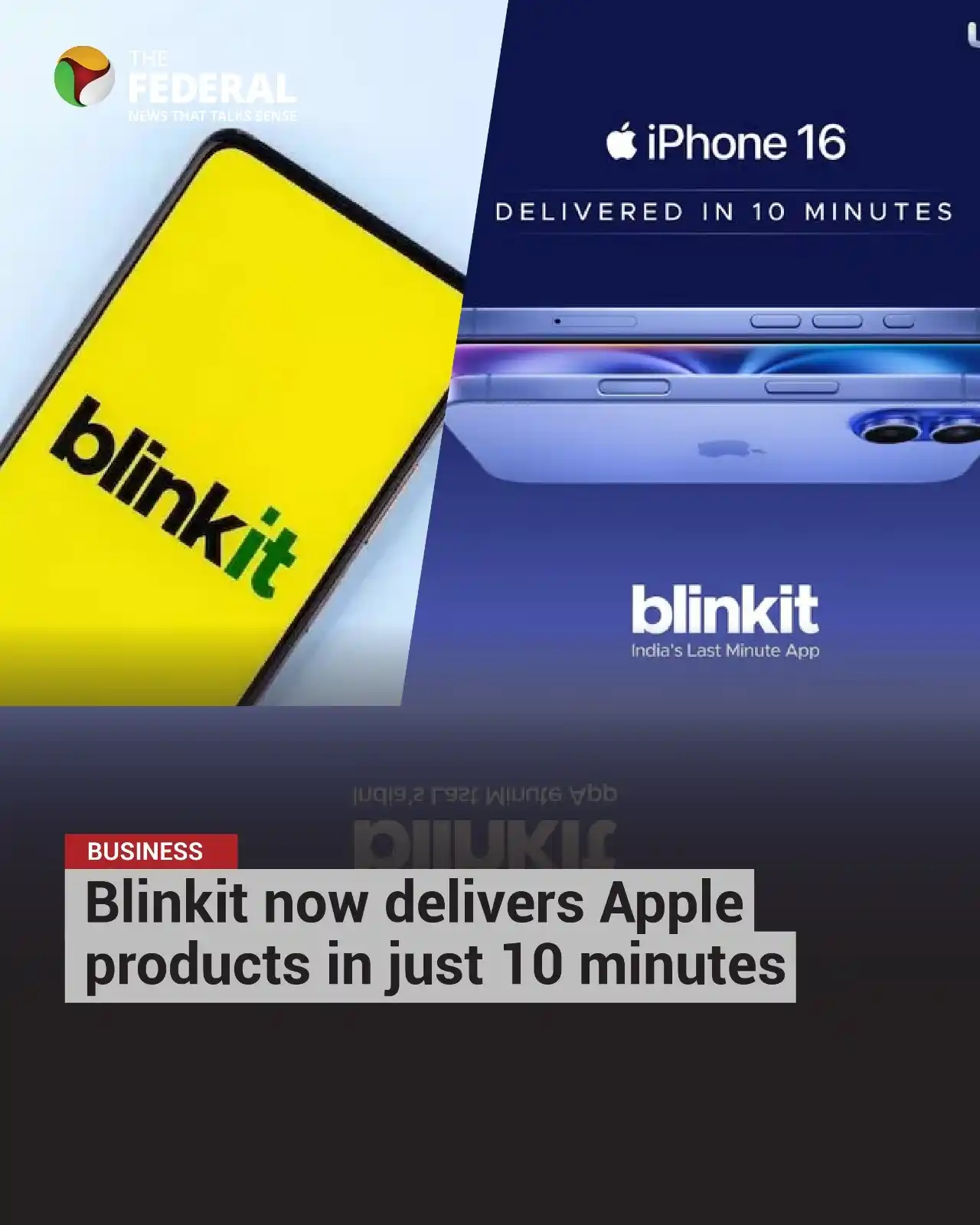 Image from The Federal: Blinkit has expanded its quick commerce offerings by introducing 10-mi...