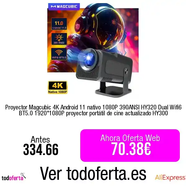 Image from Todoferta: Comprar https://s.click.aliexpress.com/e/_onZkIiM Proyector Magcubic ...