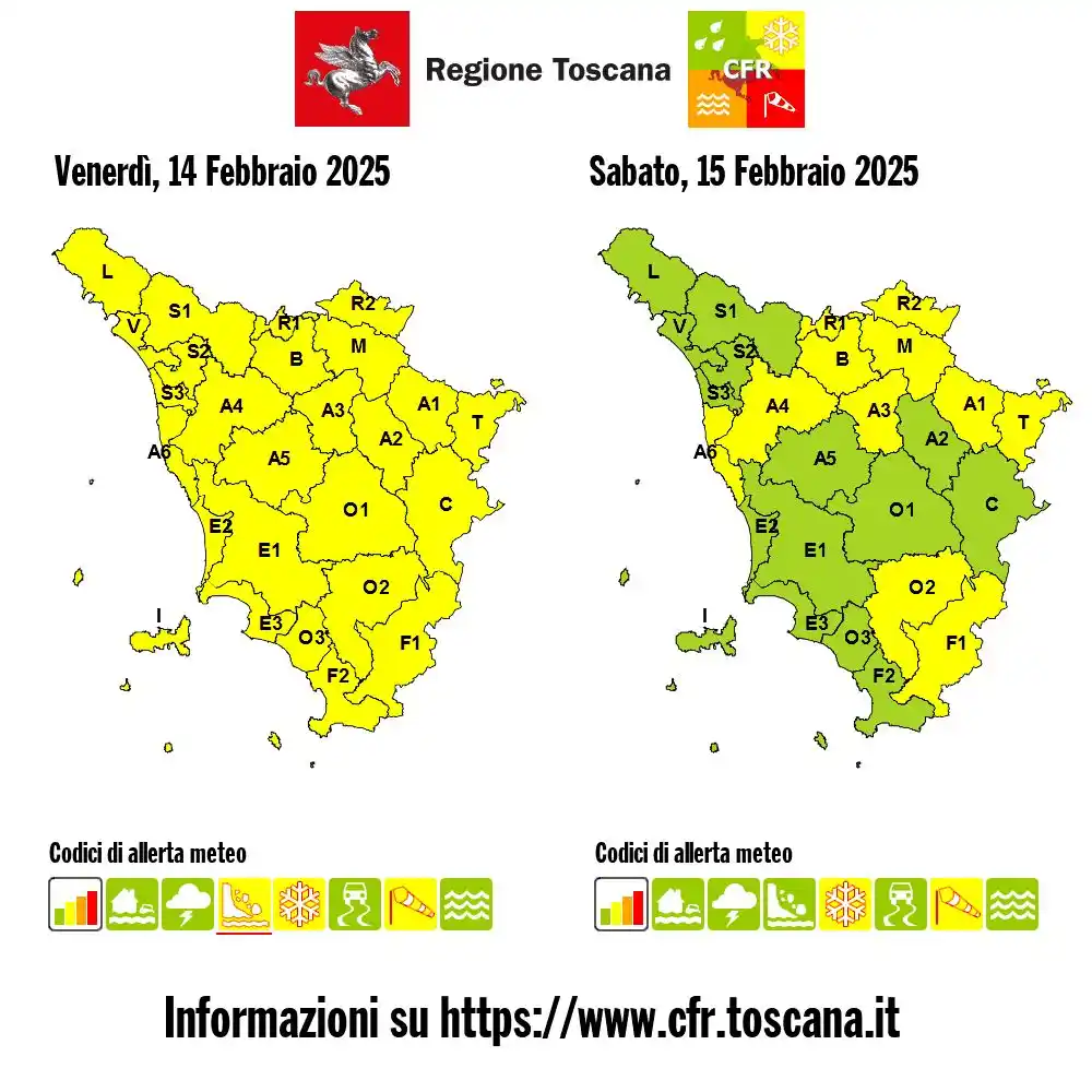 Image from Toscana Alert: 🟡ALLERTA GIALLA🟡 In corso per rischio idrogeologico su tutta la Tos...