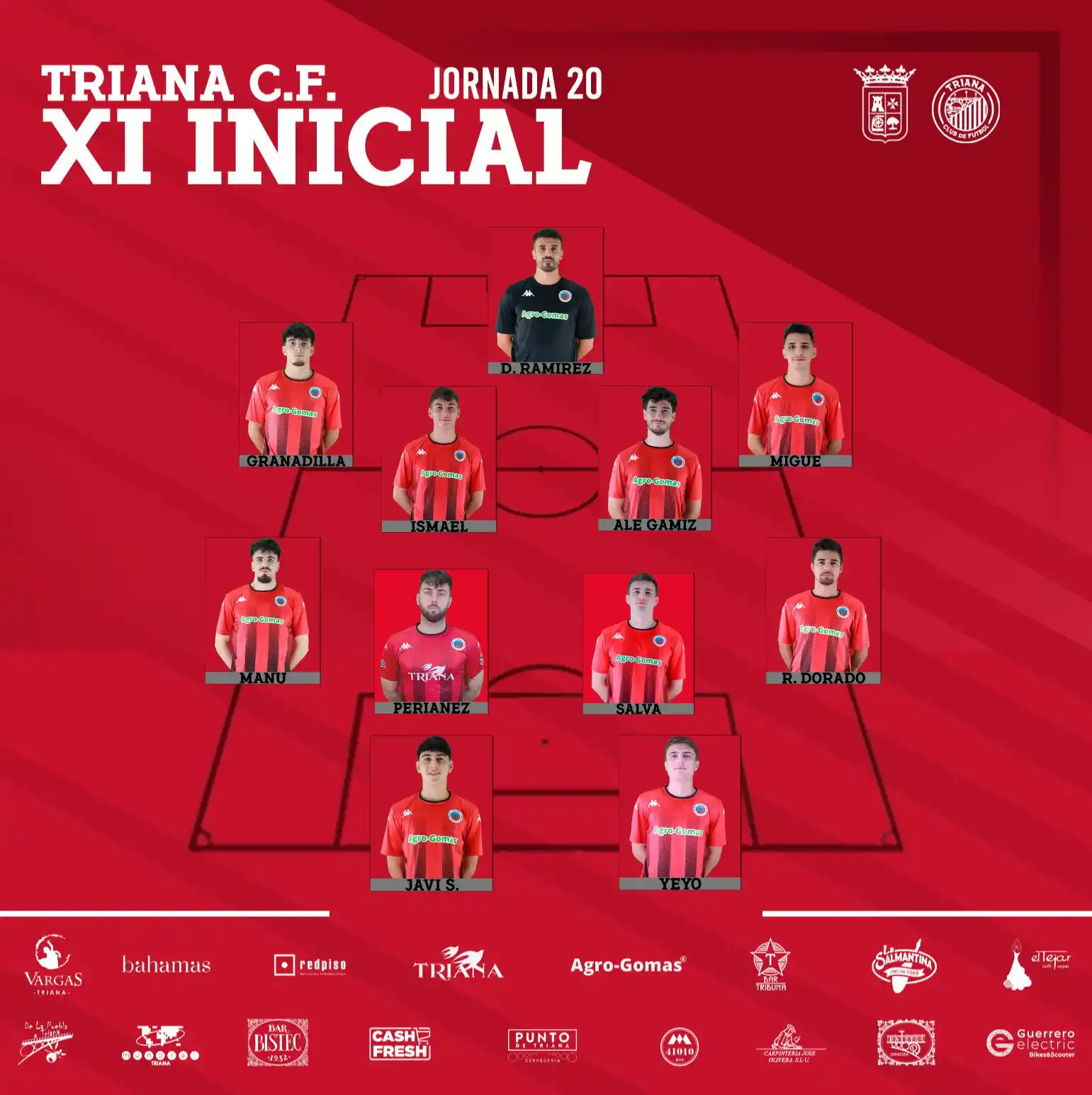 Image from Triana CF: ¡Ya conocemos nuestro 1️⃣1️⃣ titular para el encuentro de hoy ante el ...