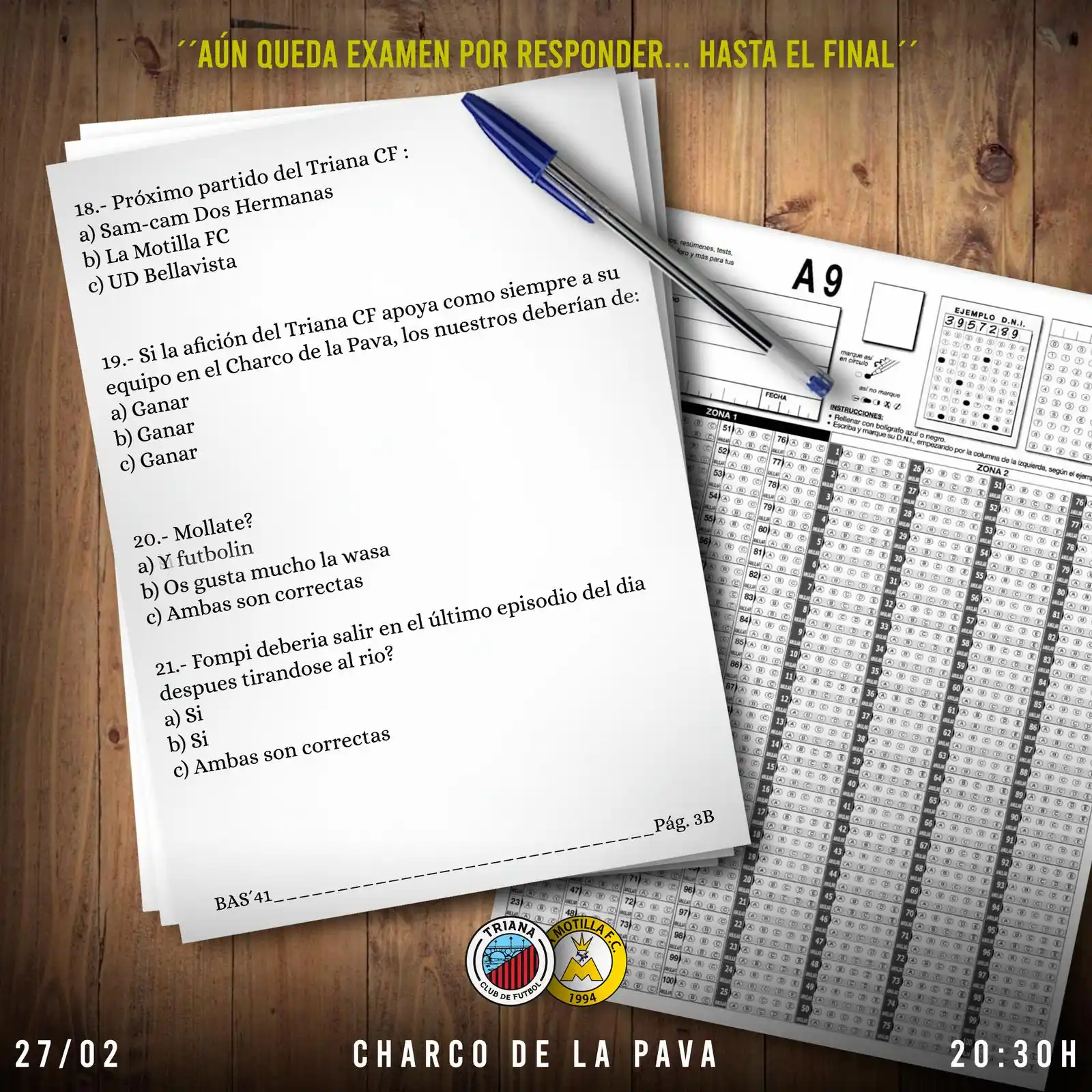 Image from Triana CF: ๐๐๐ฆ๐ง๐ ๐๐ ๐๐๐ก๐๐ El jueves recibiremos en el Charco a La Mo...