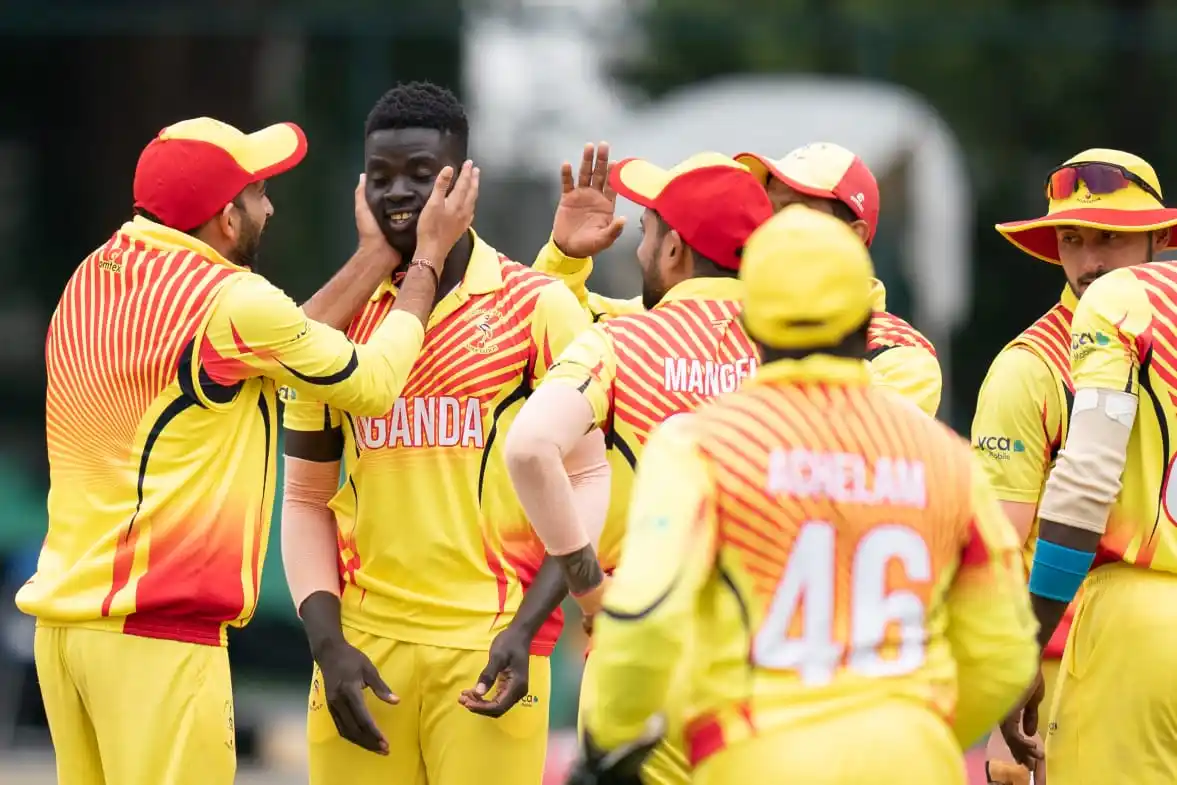 Image from Uganda Cricket Association: *ICC CWC Challenge League B 🏏* Game1 - Result Uganda 🇺🇬 vs. Bahrain...