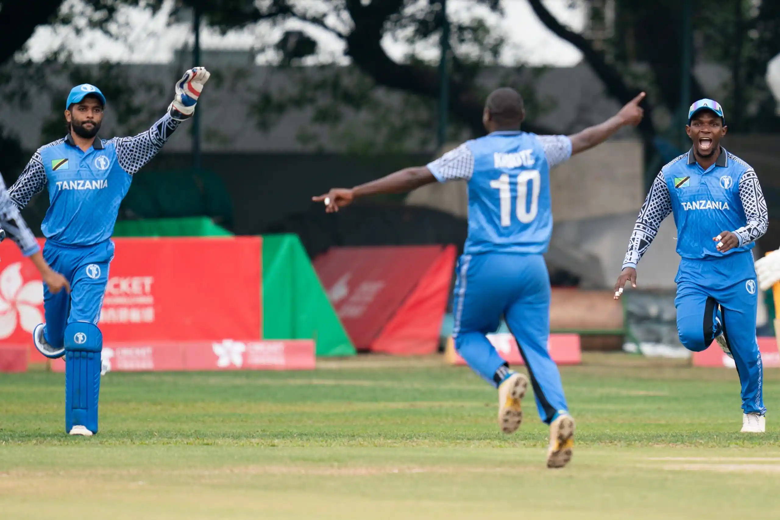 Image from Uganda Cricket Association: ICC Challenge League B Game 5 - After 1st Drinks Break Tanzania 🇹🇿...