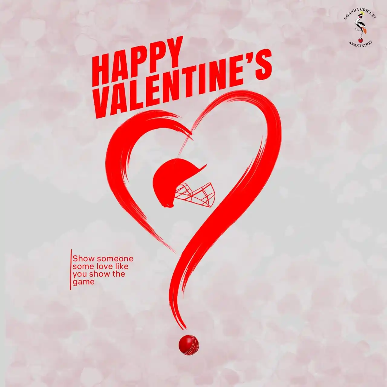 Image from Uganda Cricket Association: Happy Valentine’s Day! May your day have a perfect innings! ❤️ <a c...
