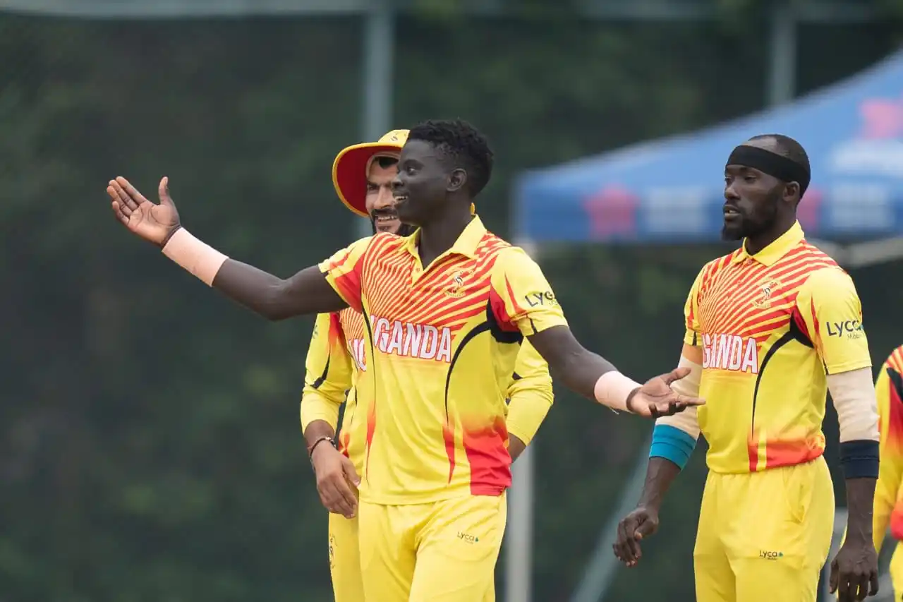 Image from Uganda Cricket Association: ICC Challenge League B Game 5 - 2nd Innings - After 1st Drinks Break ...