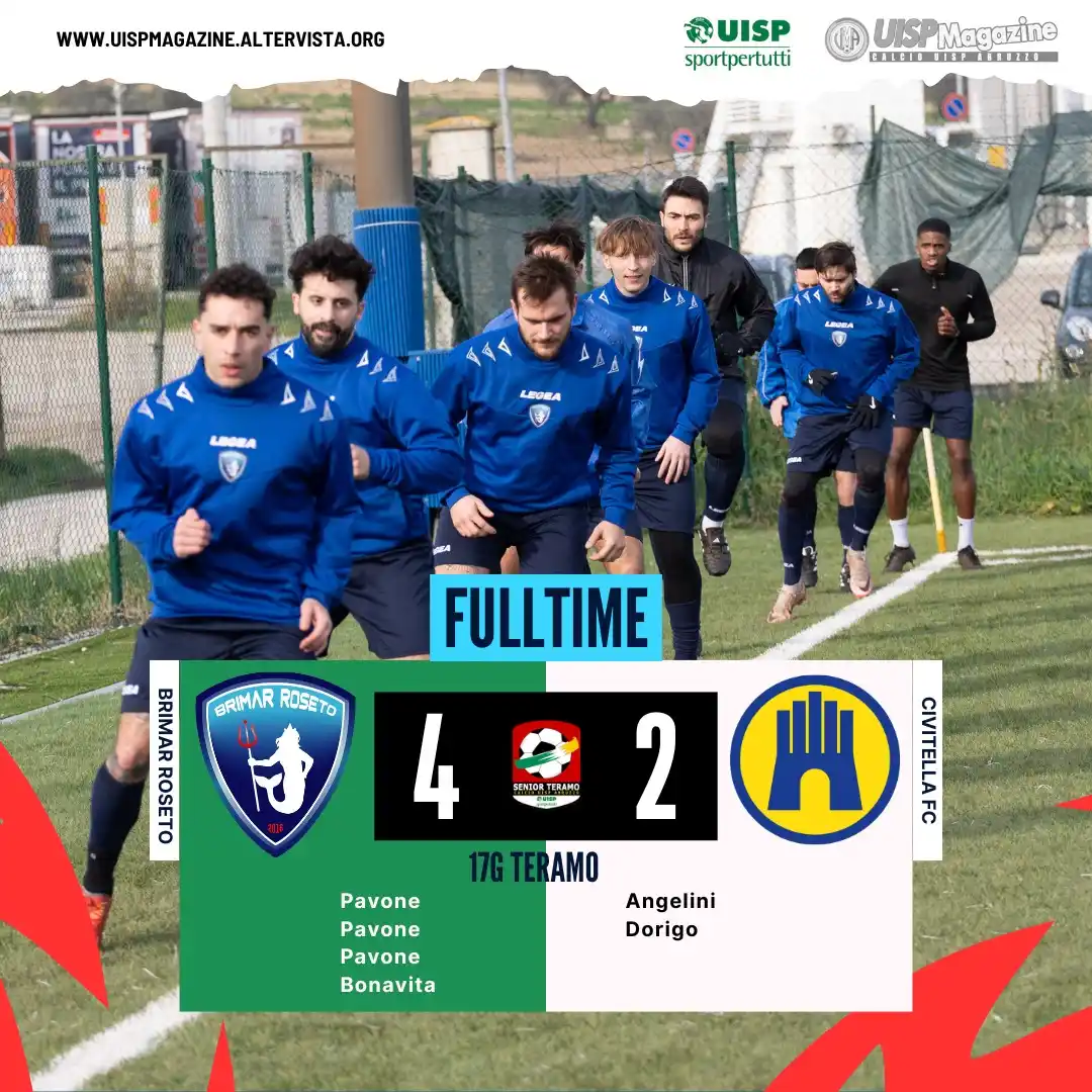 Image from UISP MAGAZINE NEWS: CALCIO UISP ABRUZZO *17G SENIOR TERAMO* > 6 reti e tanto pathos al "S...