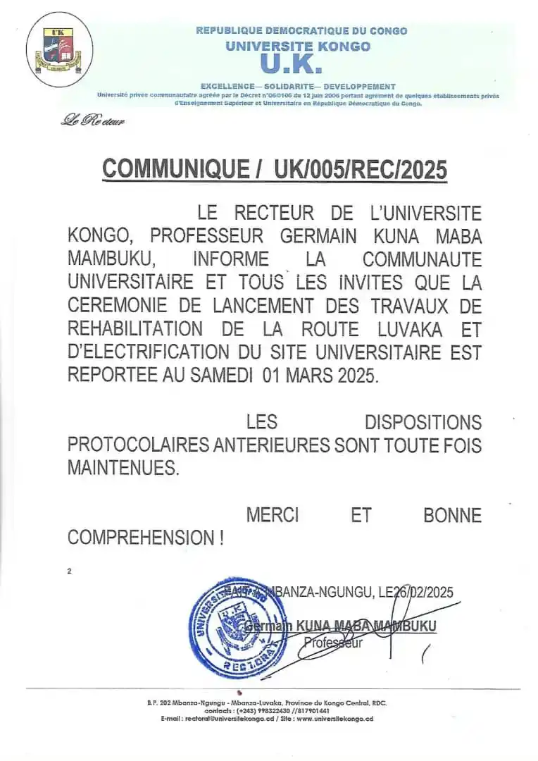 Université Kongo post