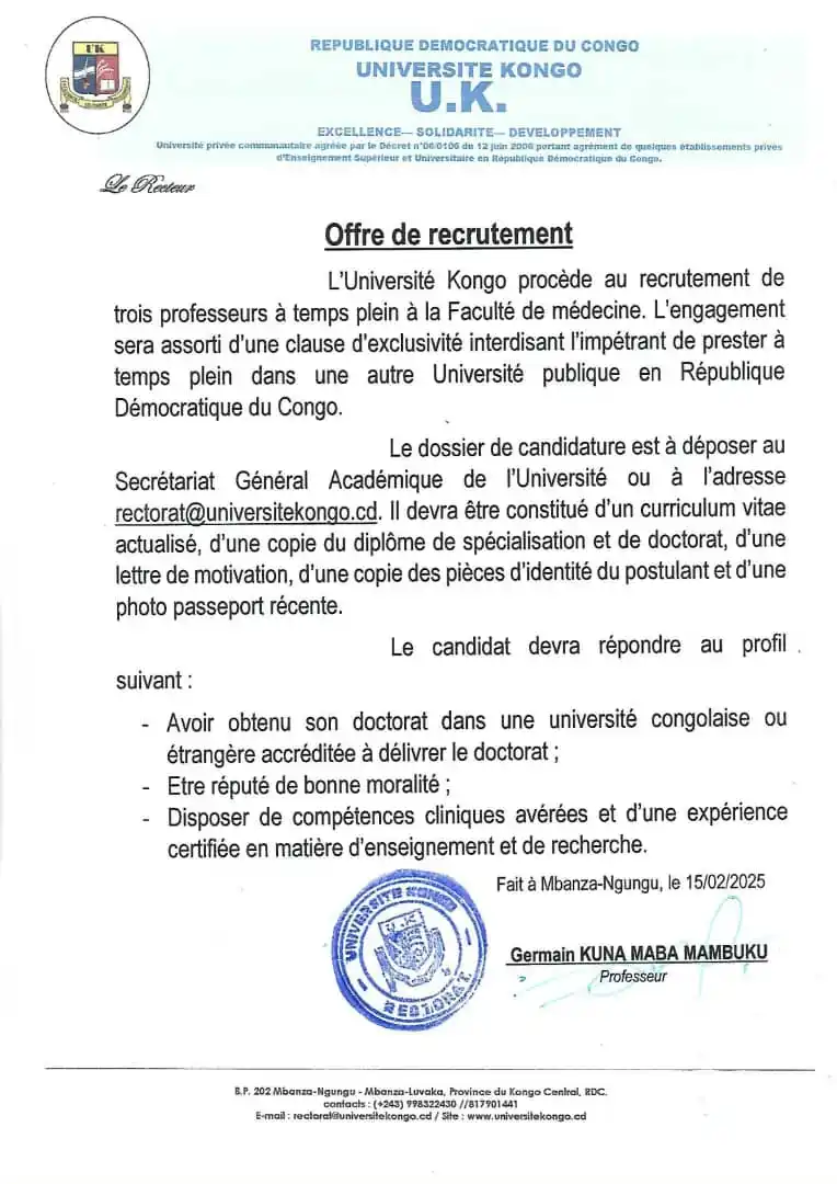 Université Kongo post