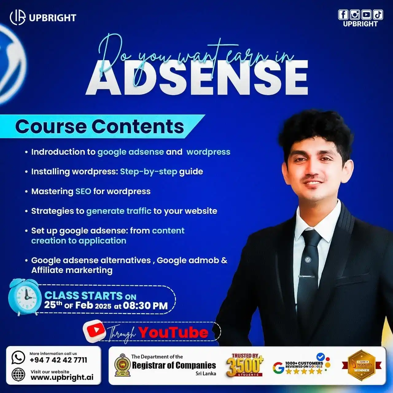 Image from UPBRIGHT : AdSense Today - Masterclass by Upbright Join Upbright for an exclusiv...