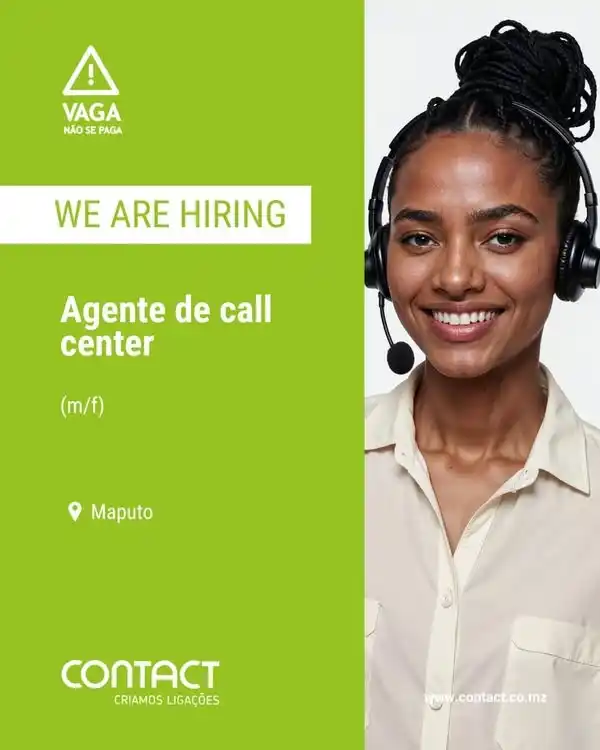 Image from Vagas de Emprego MZ: Estamos a contratar: Agente de call center (m/f) - 04 vagas Candidate...