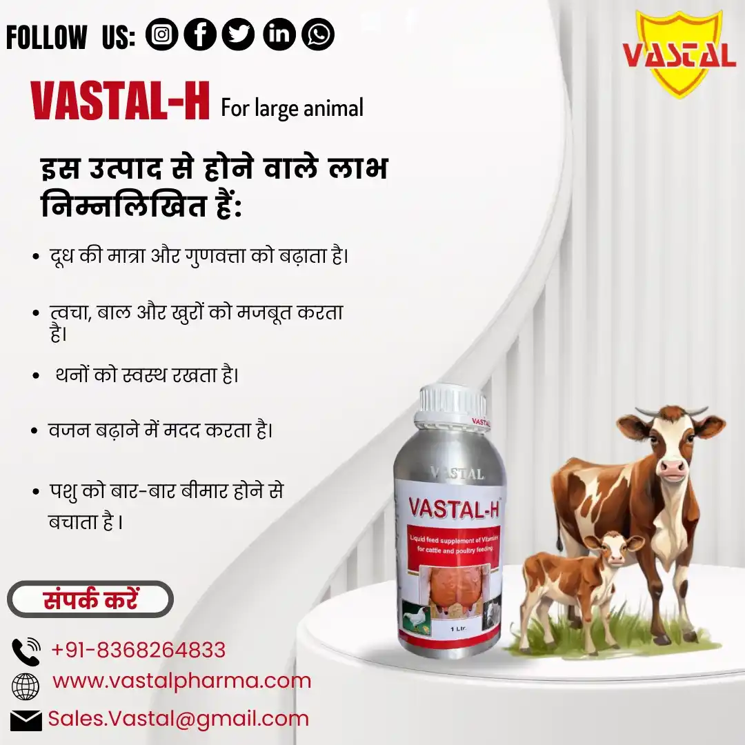 Image from Vastal Pharmaceuticals Pvt Ltd: 🐄 VASTAL-H: The Ultimate Animal Care Solution! 🐄 👉 This product of...