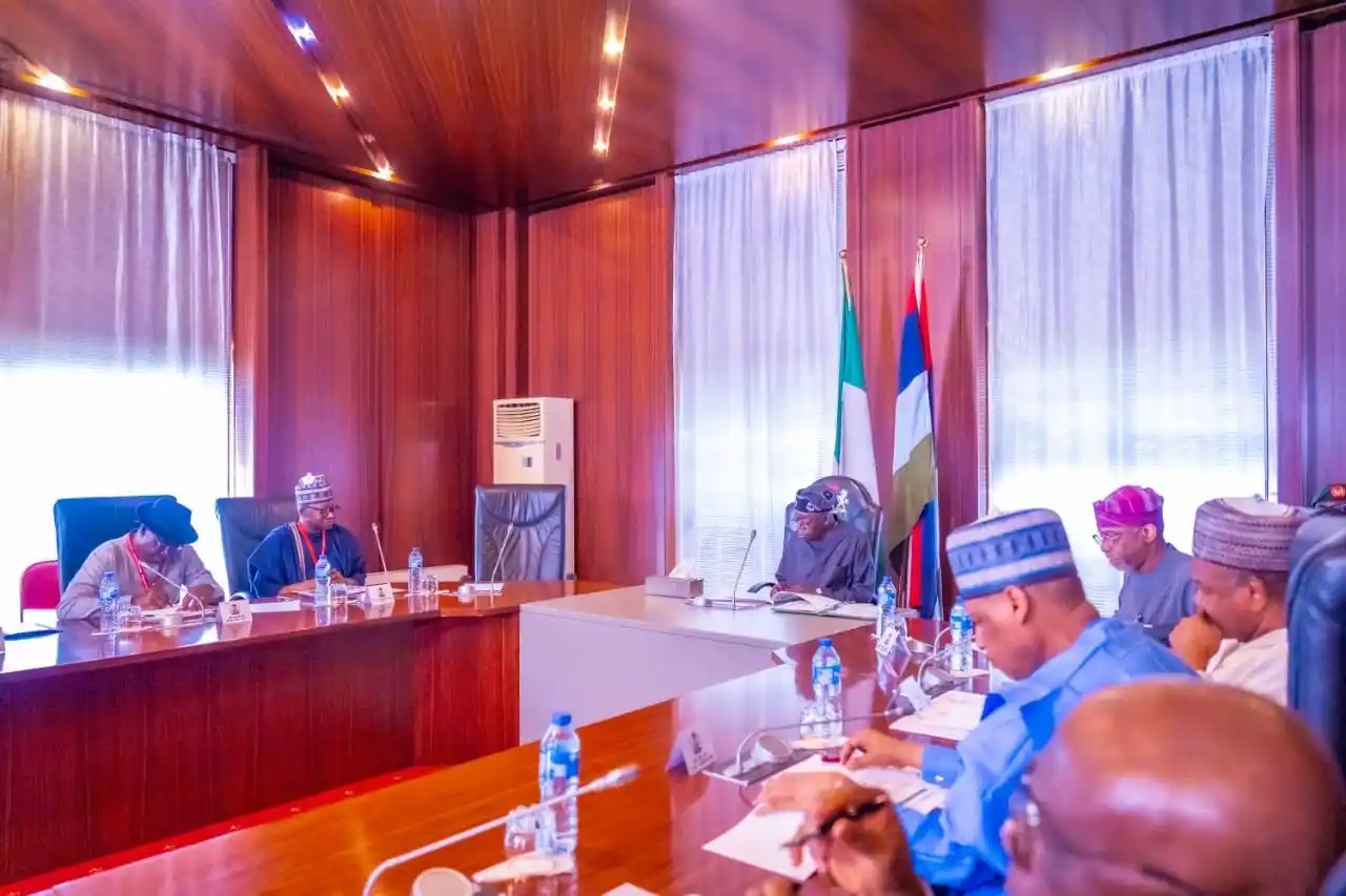 Image from VILLA INFOSTRATIC CHANNEL 02: STATEHOUSE PRESS RELEASE PRESIDENT TINUBU RECEIVES NIPSS REPORT ON DI...
