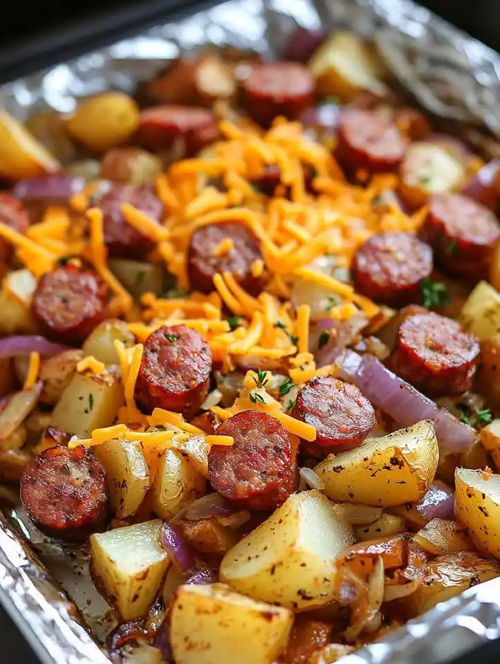 Image from WEALTH, HEALTH, RELATIONSHIP AND WISDOM HUB: 🥘 Roasted Smoked Sausage and Potatoes A flavorful and easy dinner! Sm...