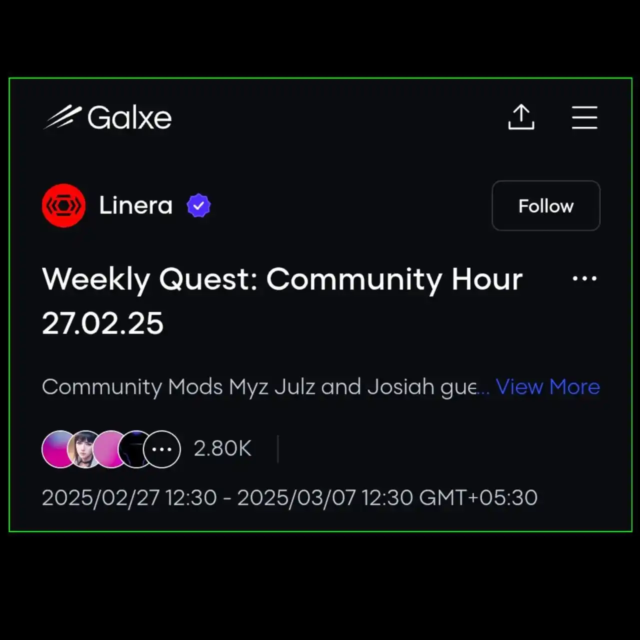 Image from web4crypto: $linera_io 250Claiming 250 Points. Atoma Network and Linera 😗https:...