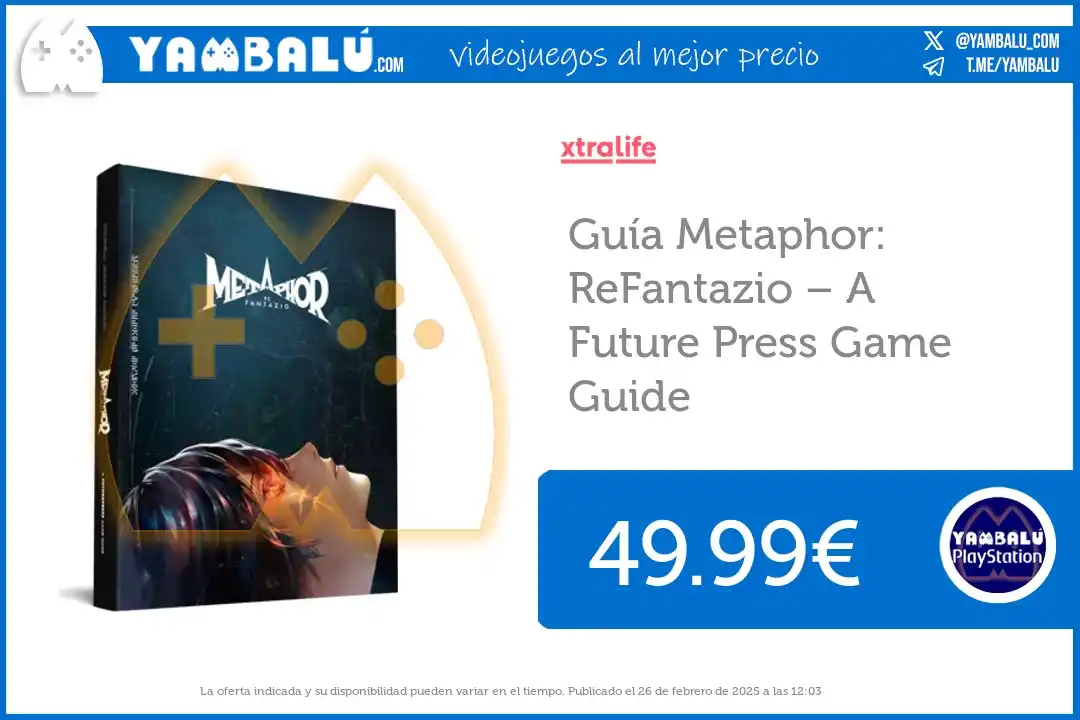 Image from Yambalú - Las mejores ofertas de videojuegos en Amazon, MediaMarkt, FNAC, Miravia...: Sale este viernes, y lo tienes a auténtico preciaco: *Guía Metaphor: R...