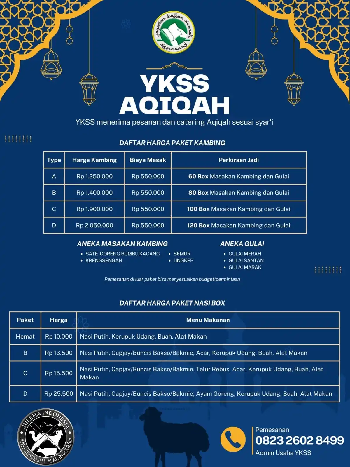 Image from Yayasan Kajian Sunnah Semarang: *Percayakan kebutuhan Aqiqoh Anda pada Tim Aqiqoh YKSS* Silahkan sesu...