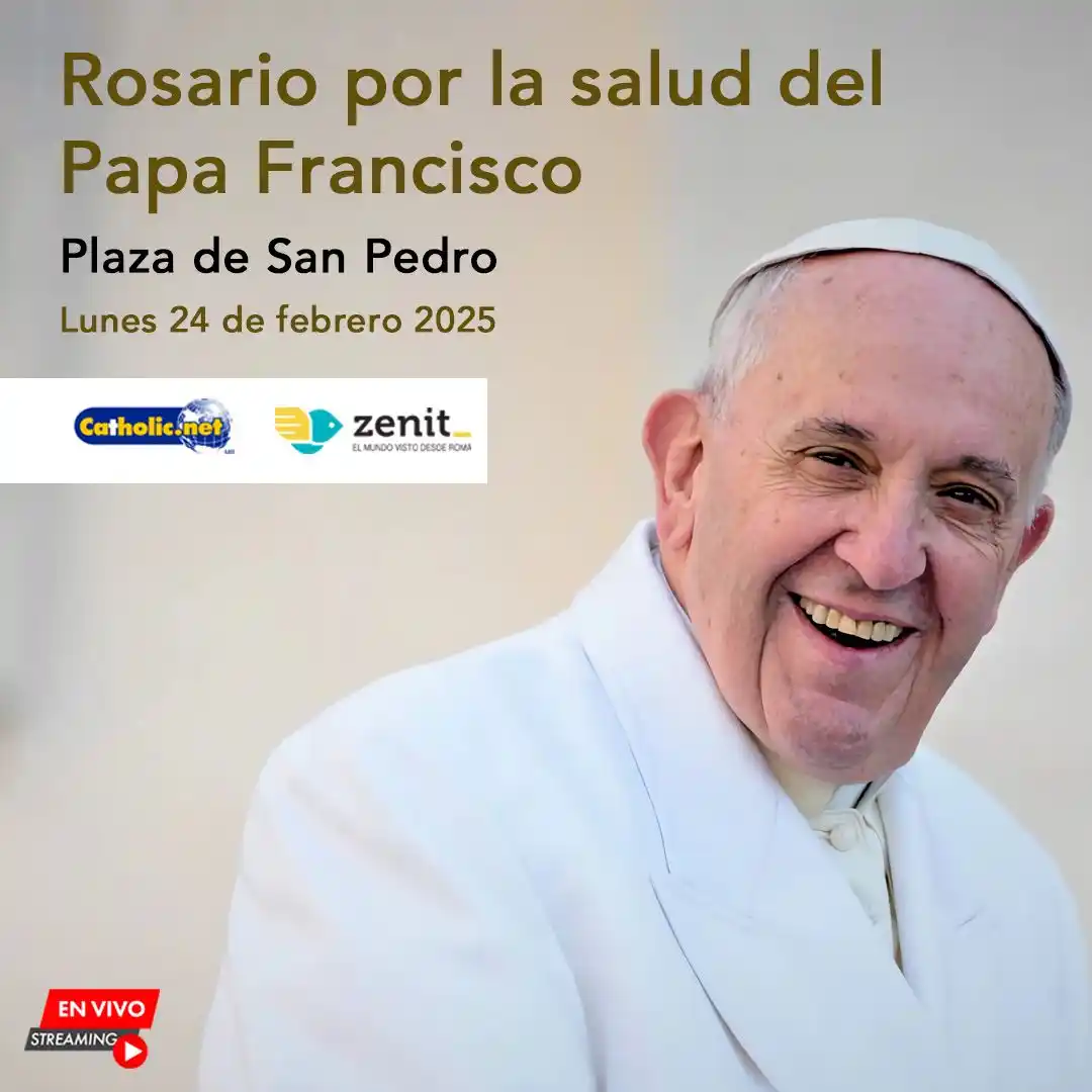 Image from ZENIT News Agency (edición española): Acompañanos a unirnos en oración por la salud del Santo Padre, en vivo...
