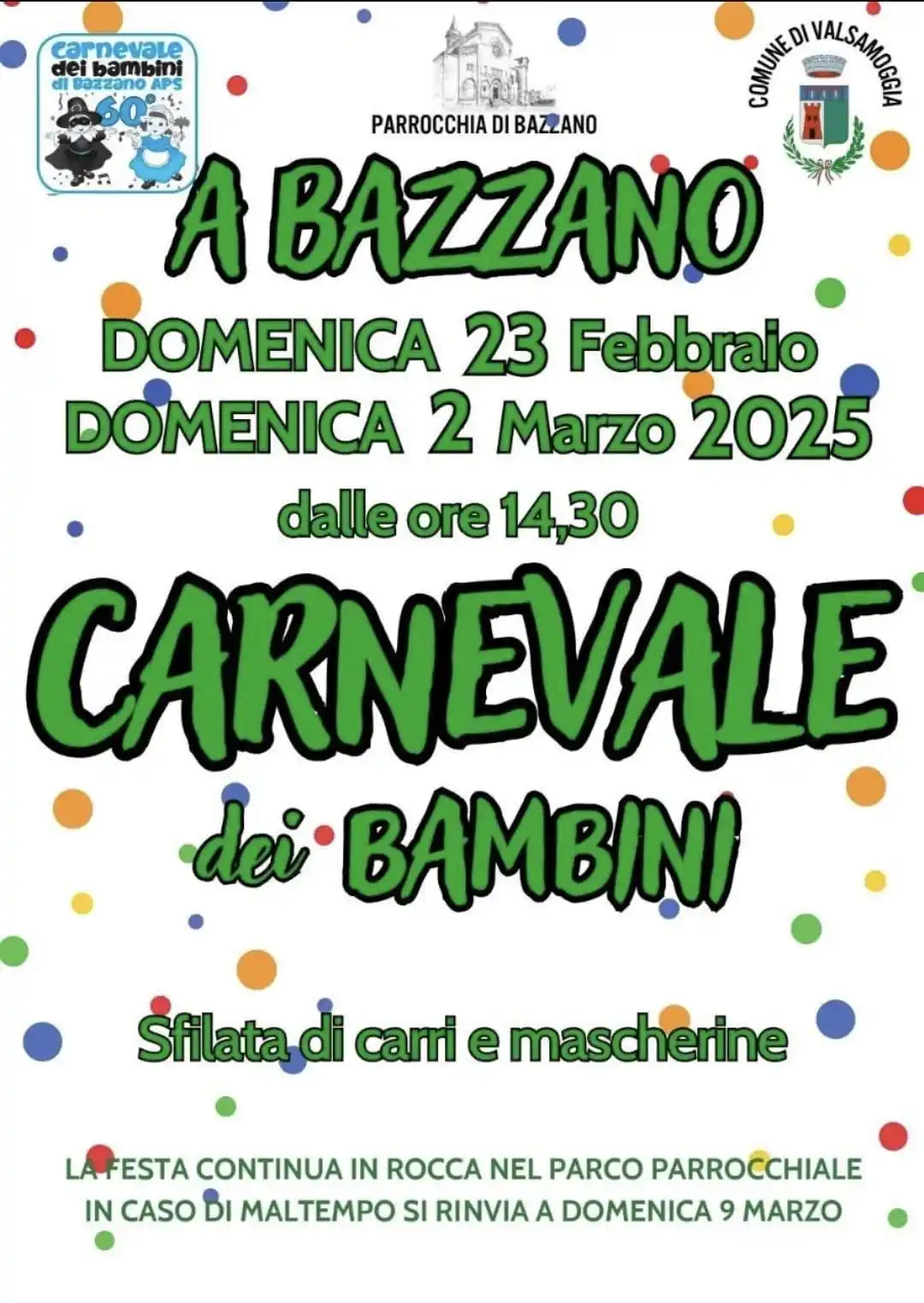 Image from Zona Pastorale Valsamoggia: 📌 SFILATE DI CARNEVALE 📌 Condividiamo il calendario delle sfilate ...