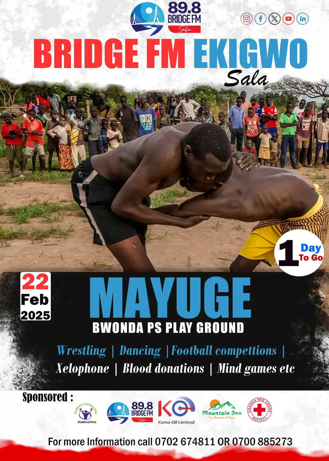 Image from 89.8 Bridge FM : *COUNTDOWN ALERT!* Only 1 DAY LEFT! Join us in Mayuge, Bwodha Primar...
