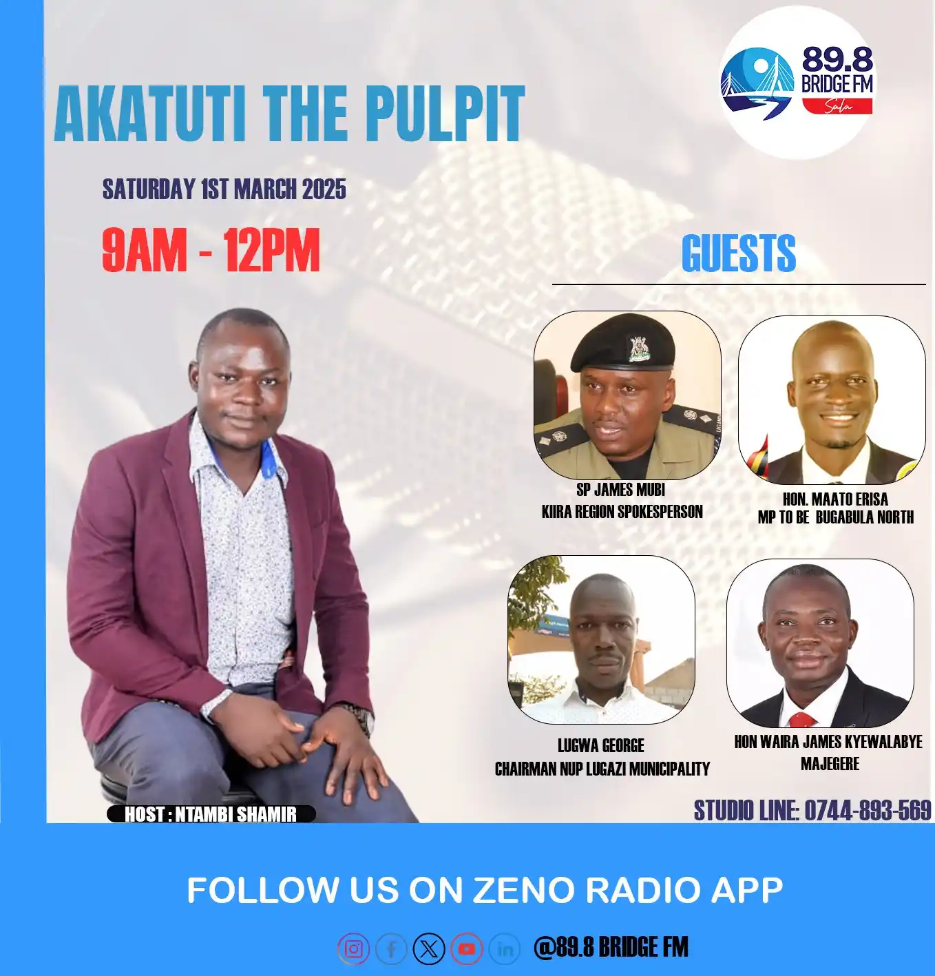 Image from 89.8 Bridge FM : *Don't miss out this Saturday on Bridge FM 89.8!*  Tune in to "Akatuti...