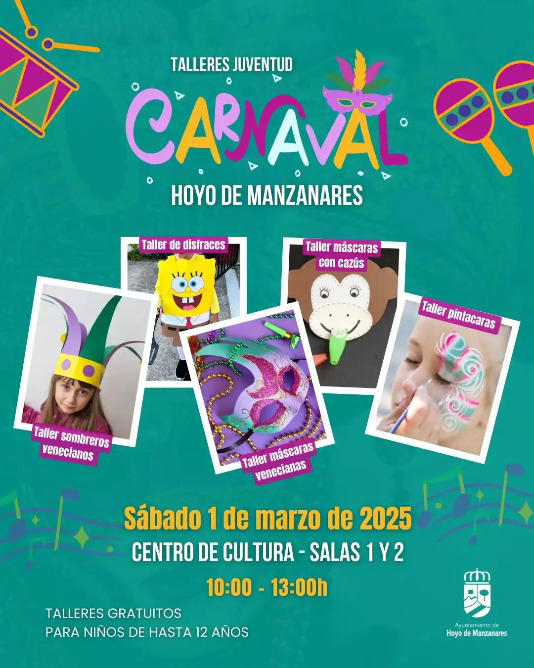Image from Actividades Juventud Hoyo: TALLERES DE CARNAVAL JUVENTUD Carnaval está a la vuelta de la esquin...
