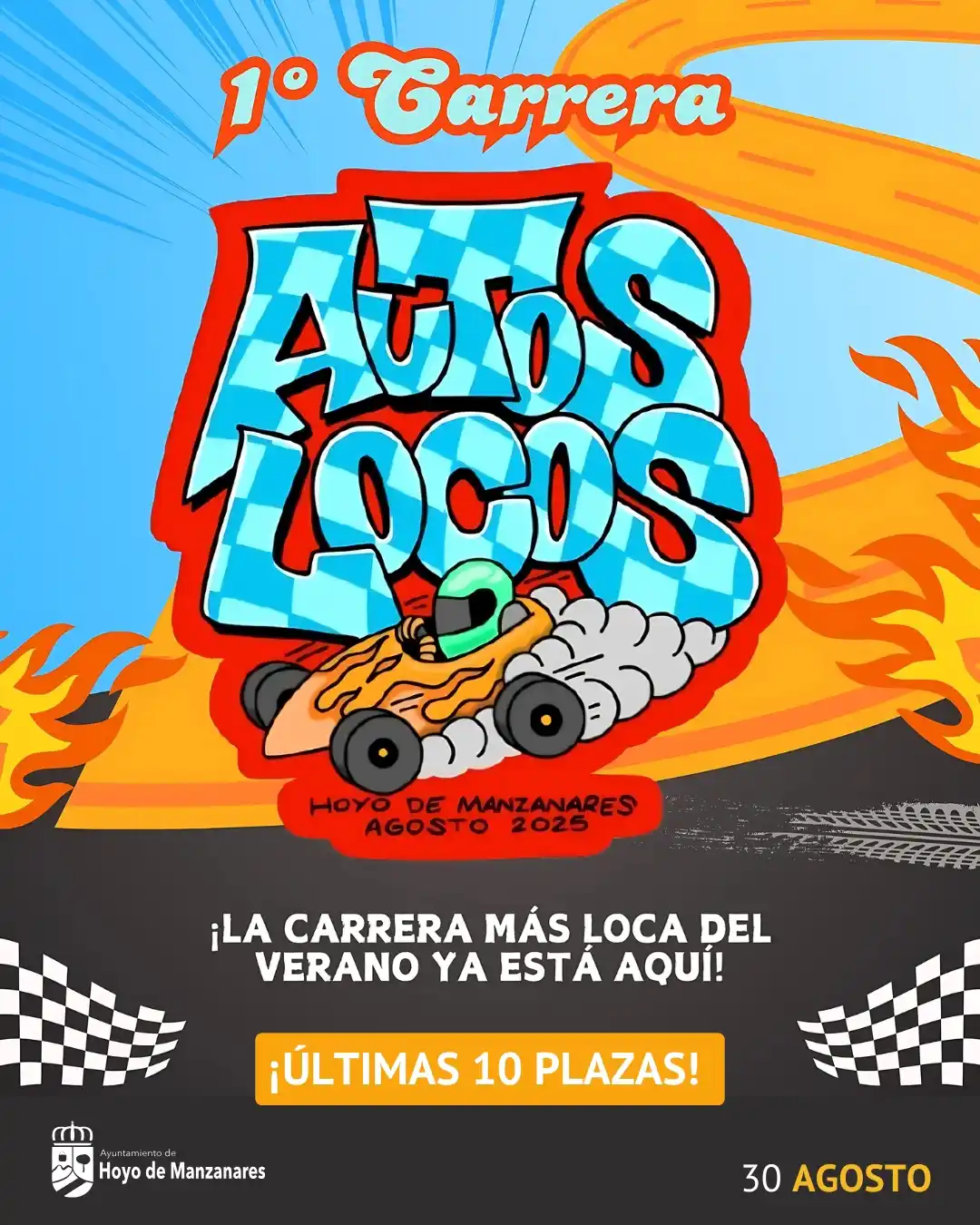 Image from Actividades Juventud Hoyo: 🚨ÚLTIMAS 10 PLAZAS PARA LA 1ª CARRERA DE AUTOS LOCOS DE HOYO DE MANZA...