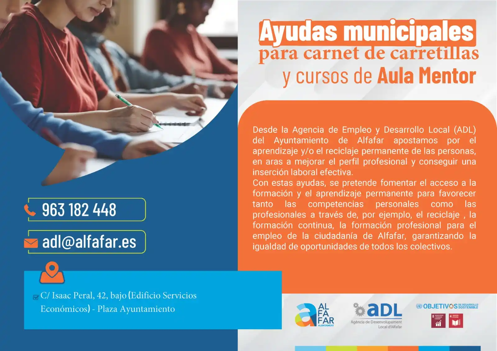 Image from Ajuntament d'Alfafar: ℹ Se abre el plazo de presentación para las ayudas municipales para ca...