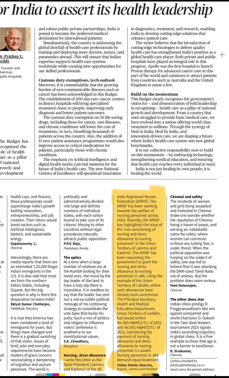 All India  registered nurses federation  post