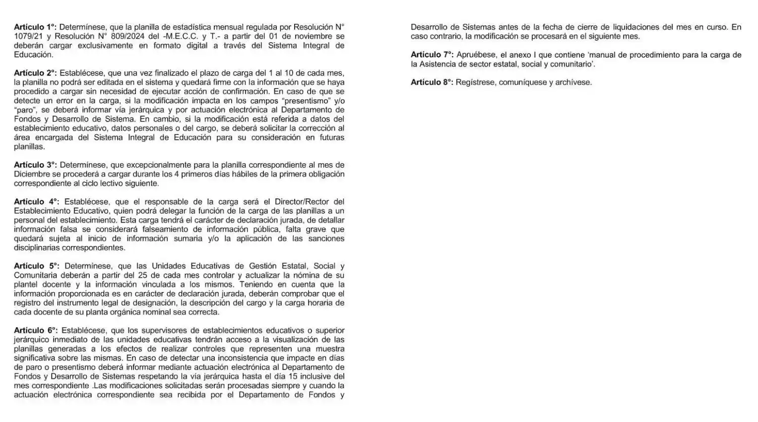 Área Estadísticas DREP RE VIII-A - Chaco post