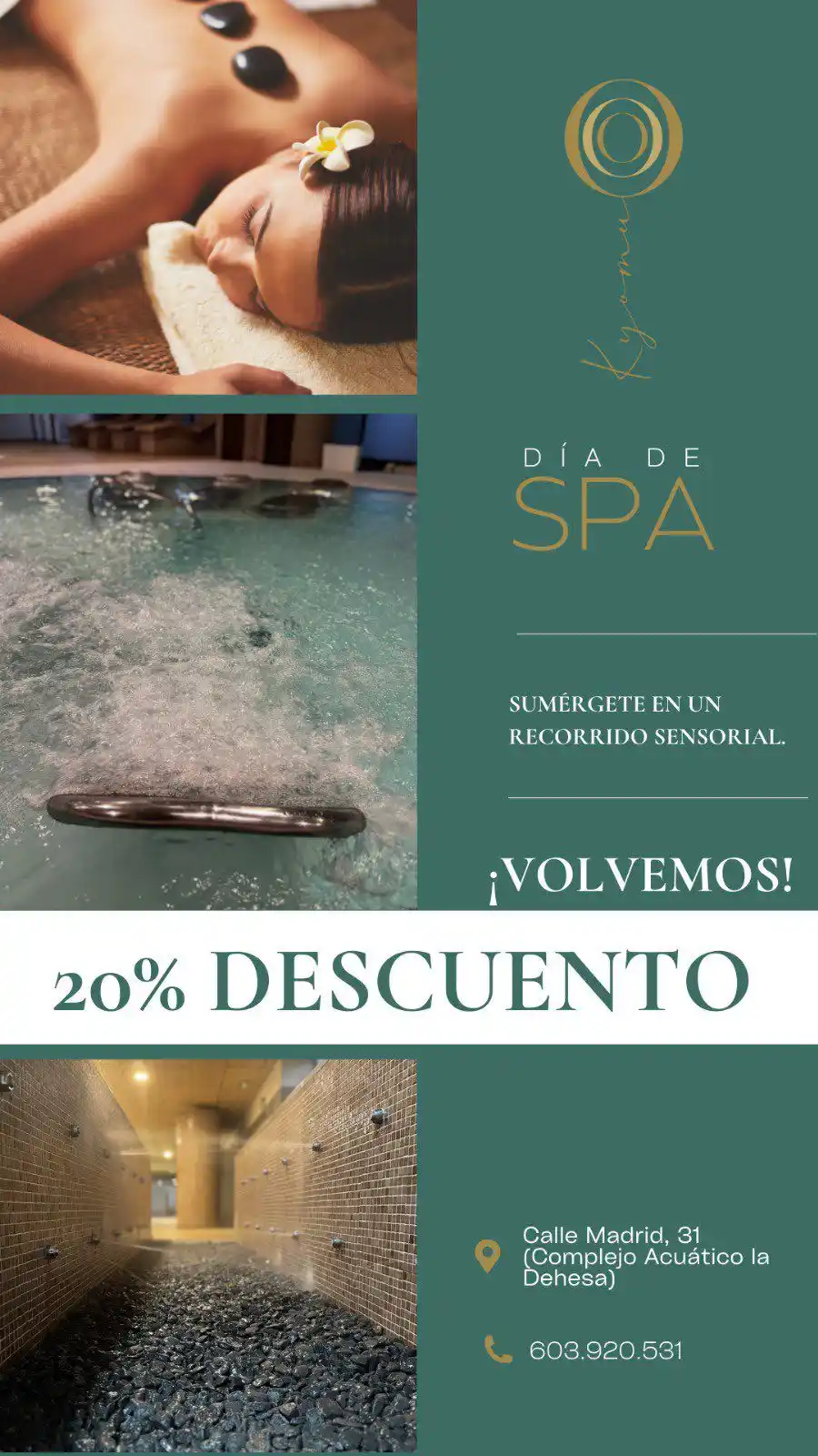 Image from ARROYOMOLINOS INFORMACIÓN : En Kyomu Salud queremos ofrecerte una experiencia de cuidado de la sal...